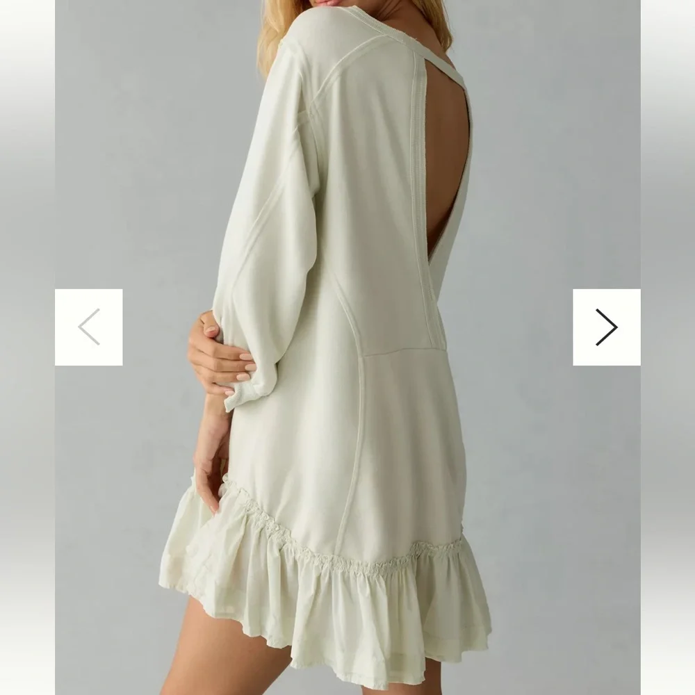 ‘Anthropologie’ Athleisure Cream Dress - Picture 2 of 6